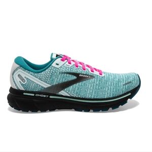 Brooks Women's Ghost 14 Athletic Shoes - Teal and Pink
